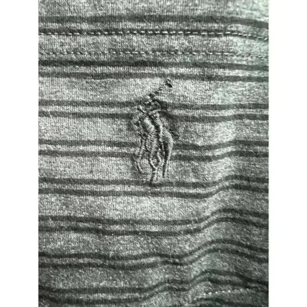 Polo Ralph Lauren Performance Short Sleeve Shirt Black Gray Striped Size XXL‎